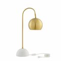 Posh Living Honesty Marble Stone & Metal Table Lamp, Brass LA446-24BRS-UE